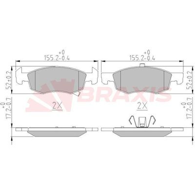 Fren Disk Balata Ön BRAXIS AA0612