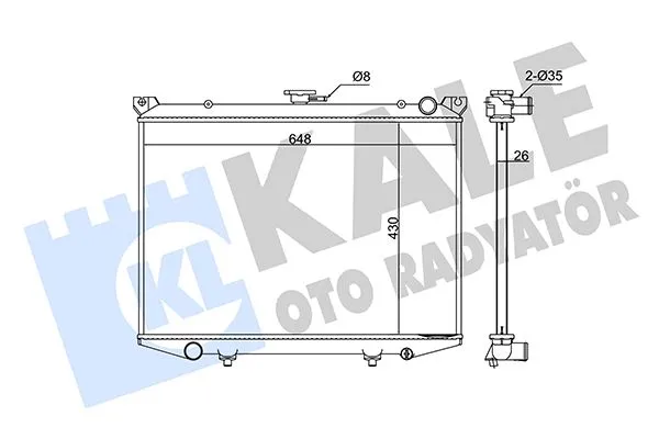 Su Radyatörü  Nissan Pickup (D21)(09.1985->)  KALE 362800
