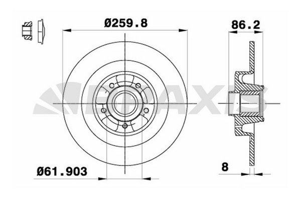 Fren Disk Ayna Arka Sağ ve Sol BRAXIS AD0332