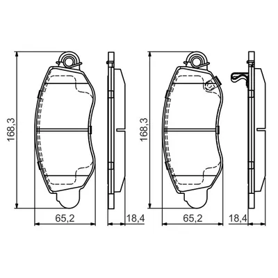 Fren Disk Balata Ön BOSCH 0 986 495 443
