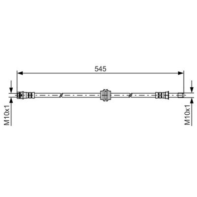 Fren Hortumu Ön Sağ veya Sol Mercedes Vito Kombi (639)(01.2004->)  BOSCH 1 987 481 454