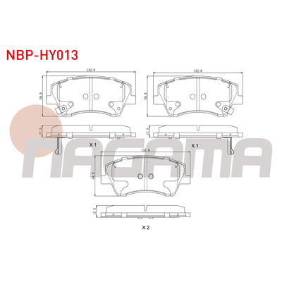 Fren Disk Balata Ön NAGAMA NBP-HY013