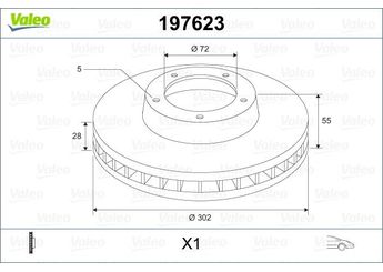 Fren Disk Ayna Ön Sağ ve Sol VALEO 197623  197623 52060137AB 52060 137AB K52060137AB