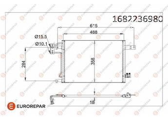 Klima Radyatörü  EUROREPAR 1682236980  1682236980 55056726AA K55056726AA