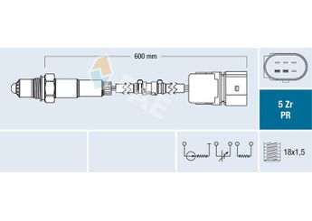 Oksijen (Lambda) Sensörü  HELLUX HKS120076  36906262G 036 906 262 G