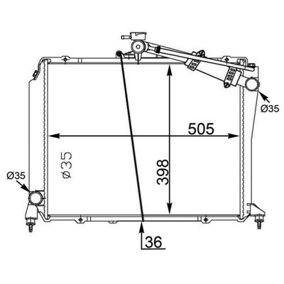 Su Radyatörü  Toyota HI-ACE (1990->)  MAHLE CR 1572 000S