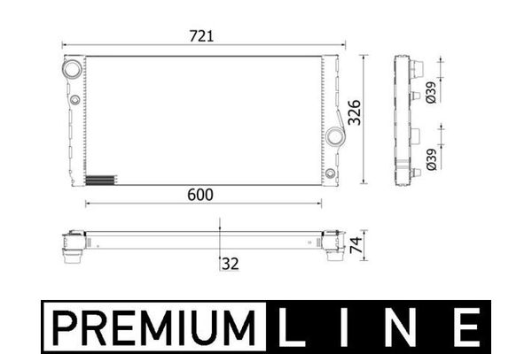Su Radyatörü  BMW 7 Serisi (F01/F02/F04)(01.2009->)  MAHLE CR 955 000P