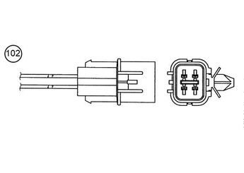 Oksijen (Lambda) Sensörü  NGK 96344  96419957 96 419 957