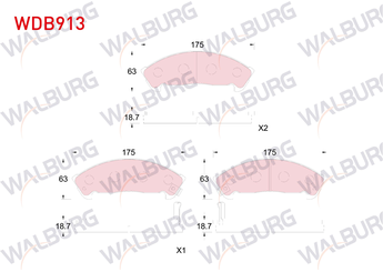 Fren Disk Balata Ön WALBURG WDB913  