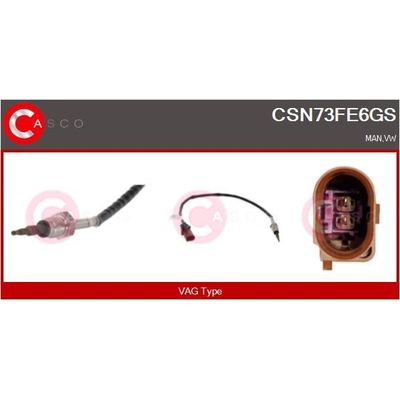 Egzoz Sıcaklık Sensörü  Volkswagen Crafter Kamyonet (SZ)(09.2016->)  HELLA 6PT 358 226-351