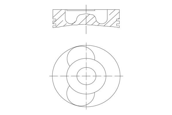 Piston (85.00MM-STD)  Peugeot Boxer (330) P.Van, Camlı (H3) Aks:3200mm (2002->)  MAHLE 040 22 00