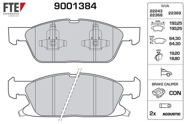 Fren Disk Balata Ön FTE 9001384