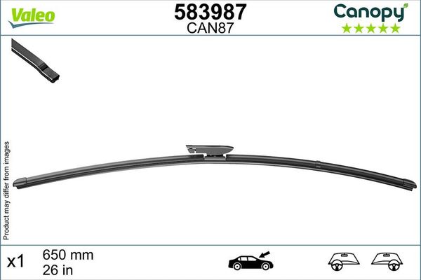 Silecek Süpürgesi Ön  650 mm - 26 inç Renault Captur II (01.2020->)  VALEO 583987
