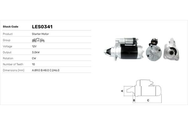Marş Dinamosu  LUCAS ELEKTRIK LES0341