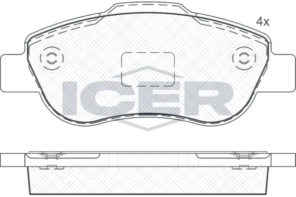 Fren Disk Balata Ön Fiat Panda (169)(09.2003->)  OTOZONE FDO2048-R