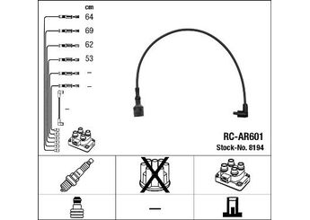 Buji Kablosu  NGK 8194  46400418 46 40 04 18