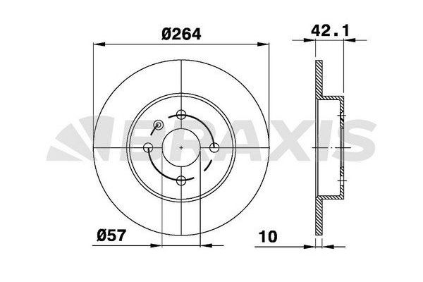 Fren Disk Ayna Arka Sağ ve Sol BRAXIS AE0186