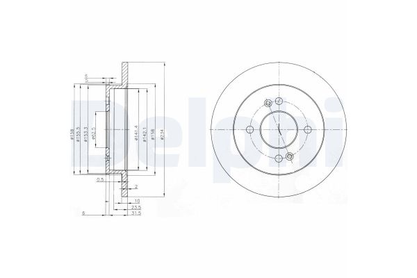Fren Disk Ayna Arka Sağ ve Sol Kia Picanto (SA)(2004->)  DELPHI BG3981C