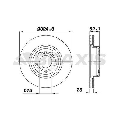 Fren Disk Ayna Ön Sağ ve Sol BMW X3 Serisi (E83)(09.2003->)  BRAXIS AD0233