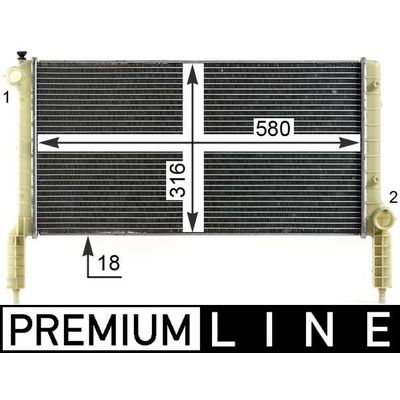 Su Radyatörü  Fiat Doblo (223) Cargo (01.2001->08.2005)  MAHLE CR 1991 000P