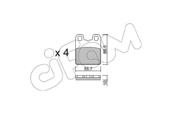 Fren Disk Balata Arka CIFAM 822-1326-0