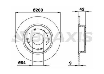 Fren Disk Ayna Arka Sağ ve Sol BRAXIS AE0227  42510SMG 42510-SMG 42510SMGE20 42510SNAA01