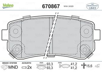 Fren Disk Balata Arka VALEO 670867  583021GA00 583021HA00 WVA24320 583021YA30 58302-1YA30 583022SA35 58302-2SA35 583022YA30 58302-2YA30 58302B2A50 58302-B2A50 58302C1A15 58302-C1A15 58302J9A00 58302-J9A00 58302J9A50 58302-J9A50 58302J9A70 58302-J9A70 58302M0A00 58302-M0A00 58302M0A01 58302-M0A01 58302M0A10 58302-M0A10 58302M0A11 58302-M0A11 S583021YA50 S58302-1YA50 583021YA50 58302-1YA50 58302Q5A00