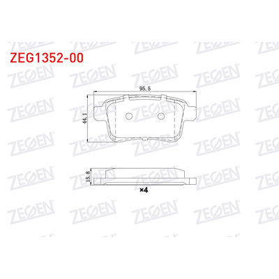 Fren Disk Balata Arka Renault Kangoo (F/KW0)(01.2008->)  ZEGEN ZEG1352-00