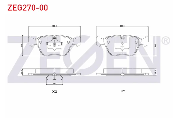 Fren Disk Balata Ön BMW 5 Serisi Touring (E34)(1991->)  ZEGEN ZEG270-00