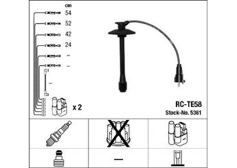 Buji Kablosu  NGK 5361  9091922386 90919-22386 9091922400 90919-22400