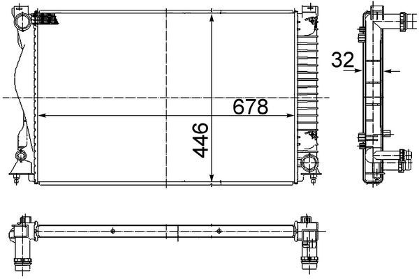 Su Radyatörü  Audi A6 Allroad Quattro (4FH)(05.2006->)  MAHLE CR 978 000S