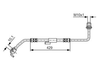 Fren Hortumu Ön Sağ veya Sol BOSCH 1 987 476 511  1987476511 1 987 476 511 6149180 6158425 6184722 6577424 86VB2078BC 92VB2078BA