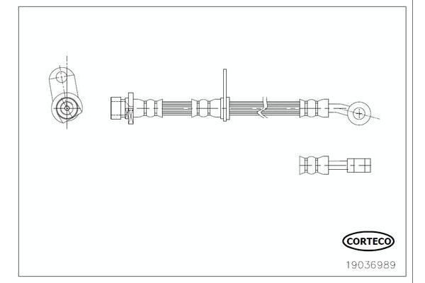 Fren Hortumu Ön Sağ veya Sol Honda Accord (CU)(06.2008->)  CORTECO 19036989