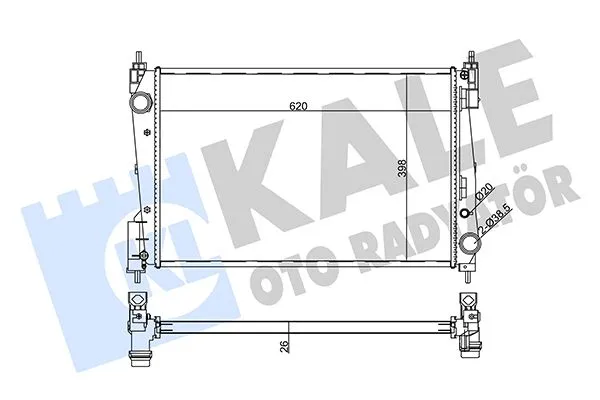 Su Radyatörü  Renault Laguna Coupe (2008->)  KALE 355625