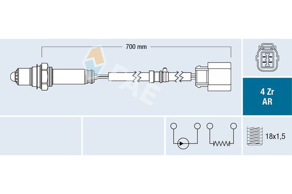 Oksijen (Lambda) Sensörü  Honda Accord Tourer (CN/CM)(01.2003->)  FAE 75609
