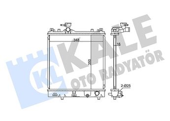 Su Radyatörü  KALE 348060  1640054610 1770079F00 17700-79F00 1770079F01 17700-79F01 1770079F02 17700-79F02 17700M79F01 17700M79F02 17700M79F02000 17700M79F02A00 17700M79F14 17700M79F20