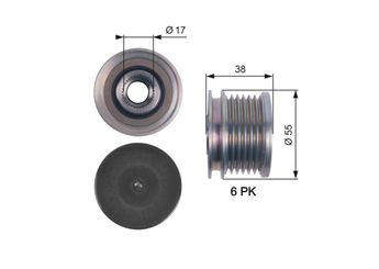 Alternatör Kasnağı  GATES OAP7124  12317575518