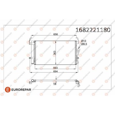 Klima Radyatörü  Hyundai Coupe (GK)(2002->)  EUROREPAR 1682221180