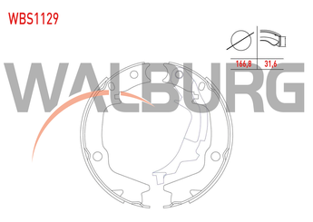 El Fren Balatası  WALBURG WBS1129  583501CA00 5835038A10 5835038A20 5835039A00 583503CA10 58350-1CA00 58350-38A10 58350-38A20 58350-39A00 58350-3CA10