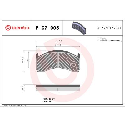Fren Disk Balata Ön BREMBO P C7 005
