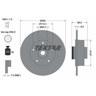 Fren Disk Ayna Arka Sağ ve Sol Renault Fluence (10.2009->)  RENAULT ORJINAL 432001539R