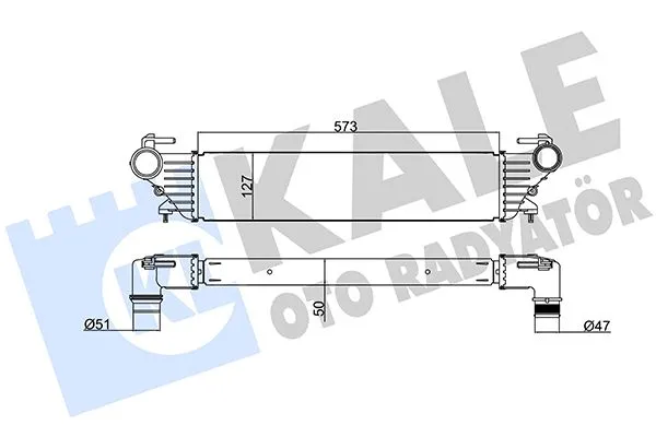 Turbo Radyatörü  Fiat 500L (351) Wagon (2017->)  KALE 347245