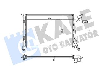 Su Radyatörü  KALE 342035  21460BH50A 1475552 17101475552 17107535902 7535902 BTP5453 BTP 5453