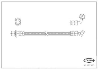 Fren Hortumu Arka Sol CORTECO 49392993  49392993 9094702D32 9094702F24