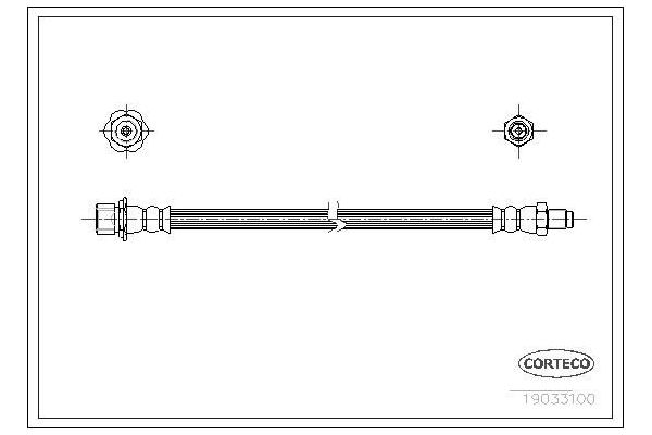 Fren Hortumu Arka Sol Toyota Avensis Verso (M20)(2001->)  ASPART 3HOS1457