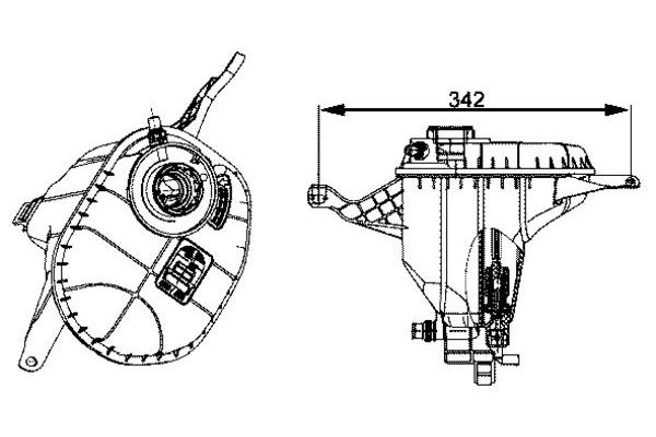 Radyatör Yedek Su Deposu  BMW 5 Serisi Sedan (F10)(08.2010->)  MAHLE CRT 29 001S