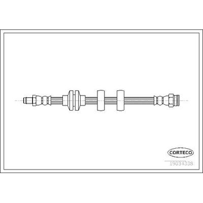 Fren Hortumu Ön Sağ veya Sol Fiat Doblo (223) Cargo/Combi (08.2005->)  CORTECO 19034338