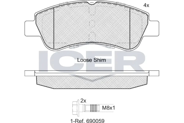 Fren Disk Balata Ön Opel Corsa F / Corsa-e F (2019->)  KALE BALATA 24101 190 24 ANS