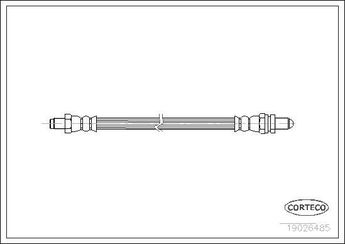 Fren Hortumu Arka Sağ veya Sol WALBURG WBH0385  1076426 1104481 98KB2282AB 98KB2282AA