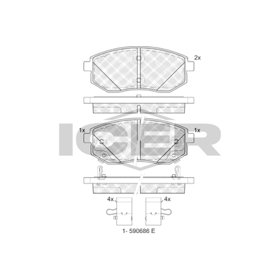 Fren Disk Balata Ön Dacia Spring Electric (2021->)  MGA 55808